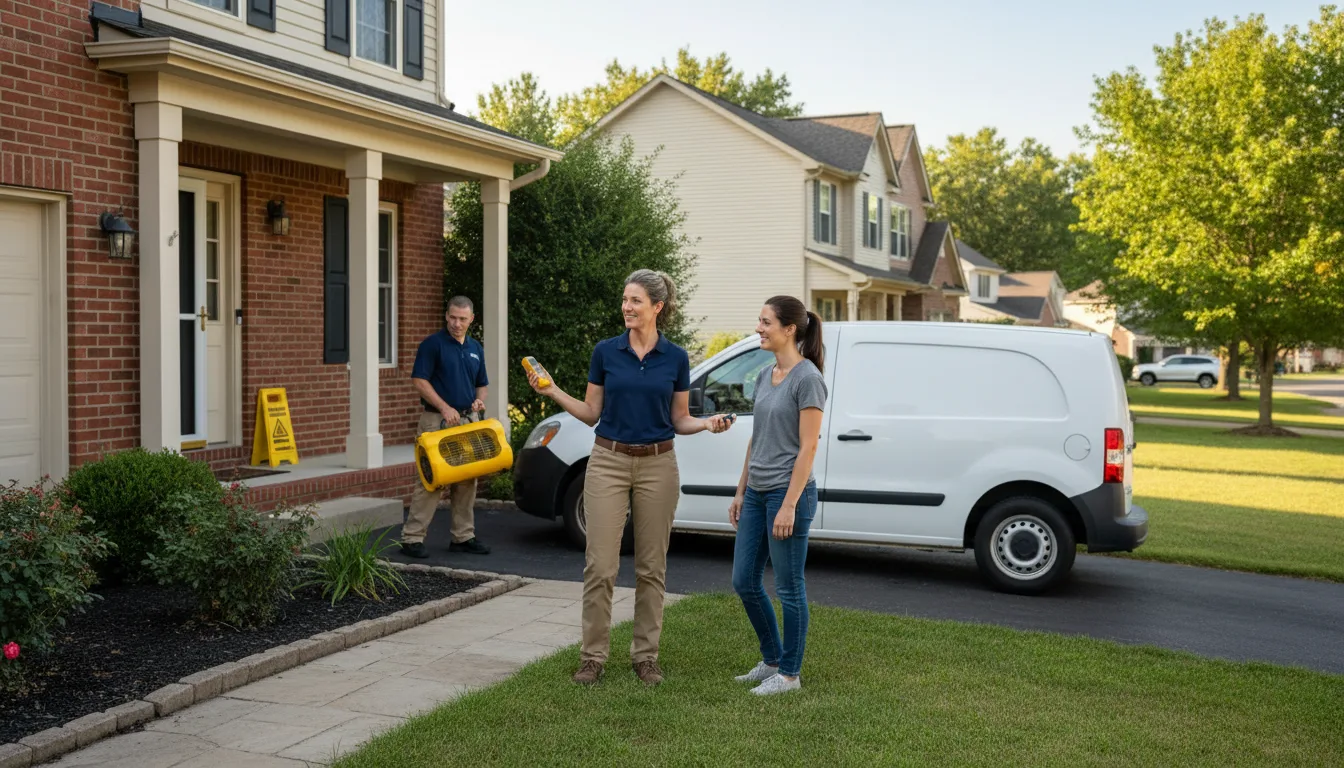 Residential water damage restoration in Holbrook, PA